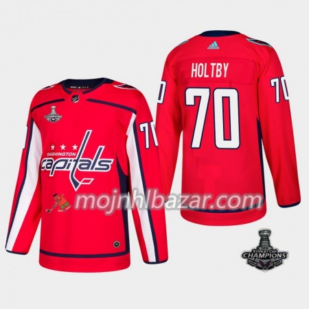Dresovi Washington Capitals Braden Holtby 70 2018 Stanley Cup Champions Adidas Crvena Authentic - Muške Dresovi Washington Capitals Braden Holtby 70 2018 Stanley Cup Champions Adidas Crvena Authentic - Muške